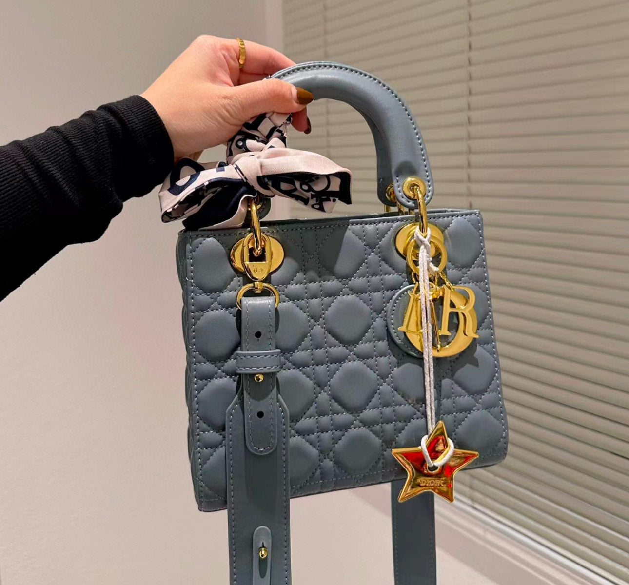 Dior Smal Lady Lambskin Shoulder Bag
