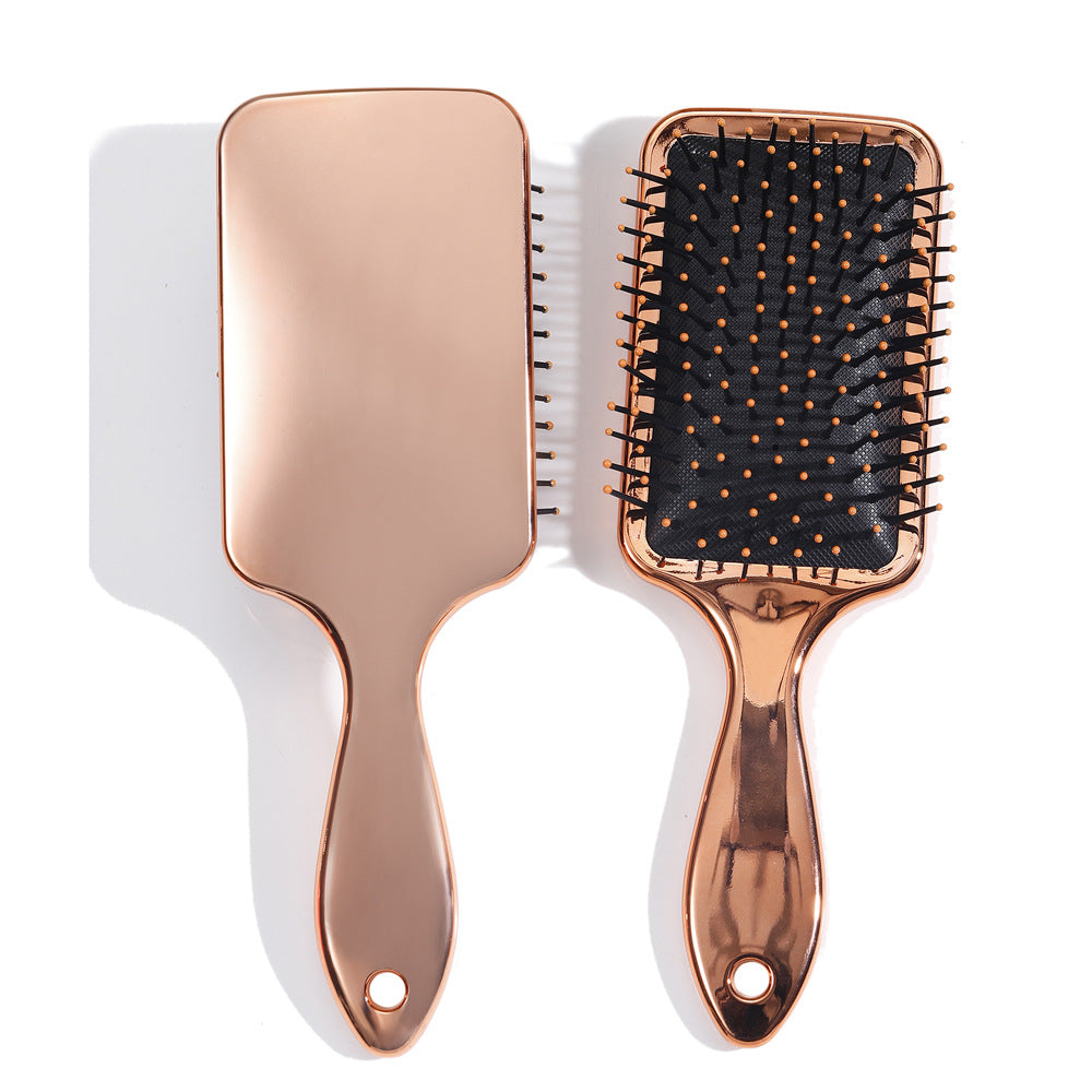 Square Electroplated Rose Gold Hair Massage Scalp Air Cushion Comb Women's Household Hair Shown Air Cushion Comb