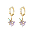 Fashion Cubic Zirconia Fruit Small Hoop Earrings for Women Stainless Steel Cherry Cartilage Piercing Earrings 2022 Trend Jewelry
