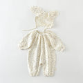 0-2Y Autumn Baby Bodysuit Princess Style Solid Lace Long Sleeved Jumpsuit for Baby Girls Soft Breathable Toddler Romper
