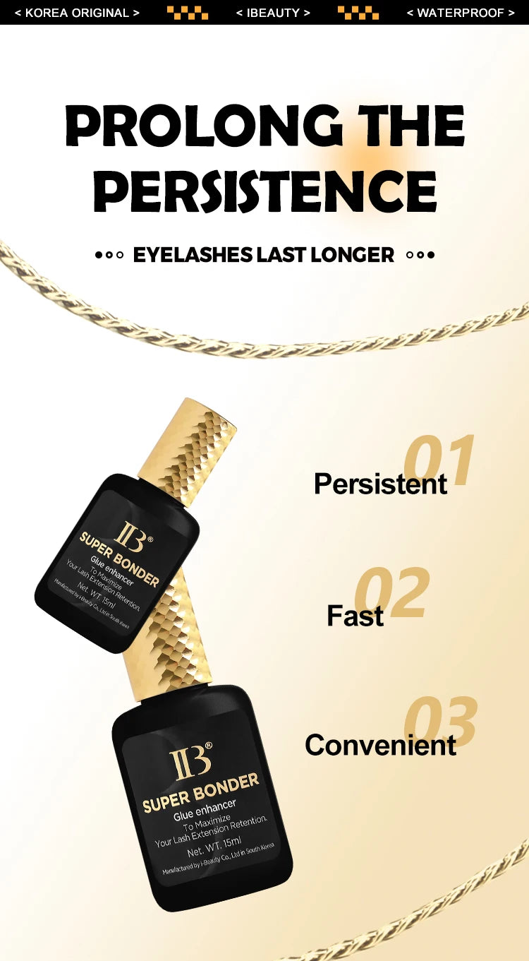 1 Bottle IBeauty Super Bonder Banana Primer Fake Eyelash Extension Long Lasting Korea Booster Strong Adhesive Makeup Tools