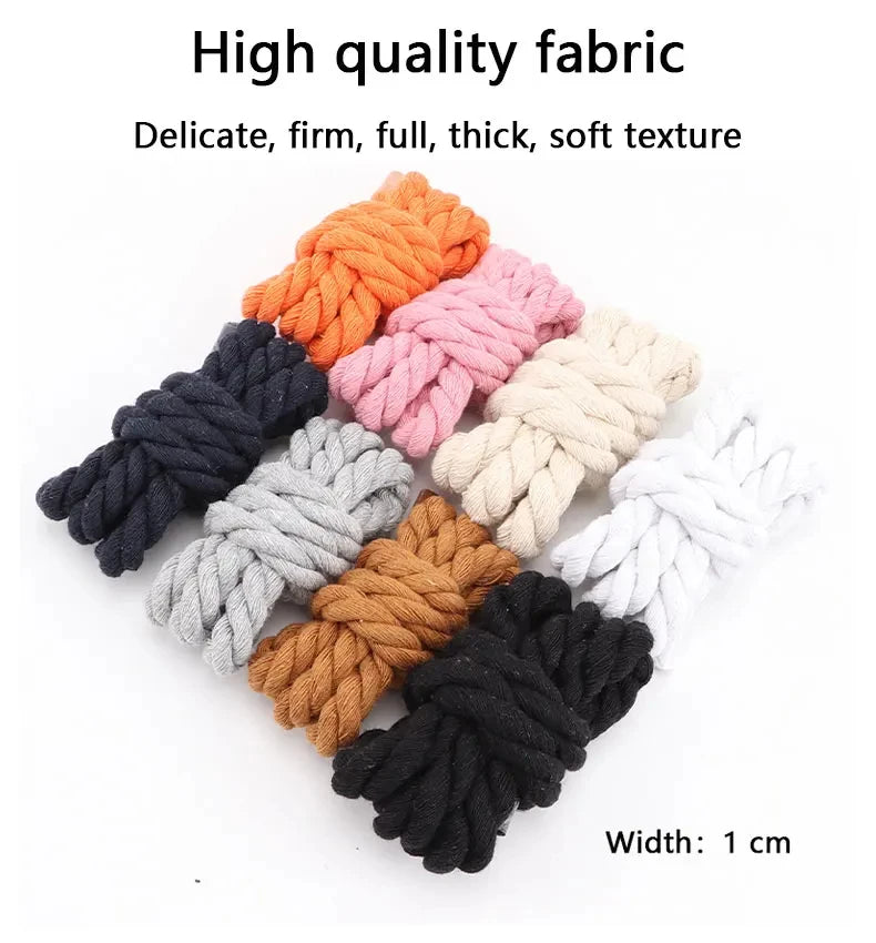 0.8CM Thick Round Shoelaces Quality solid color Cotton Shoelace Running Sneakers Laces 100/120/140CM Boots Shoelace 1Pair/2Pair