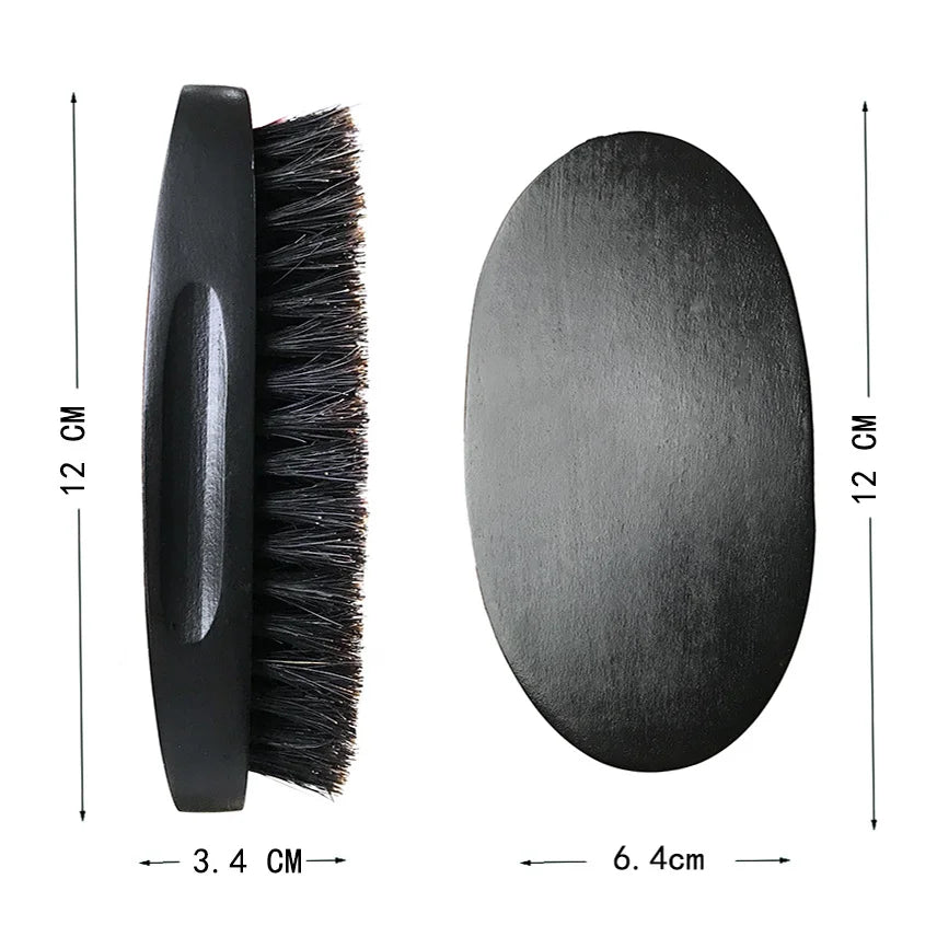 Hair Brush Boar Bristle For Men's Beard Brush Portable Shaving Comb Massage Hair Cleaning Brush for Facial Cleaning Styling Tool