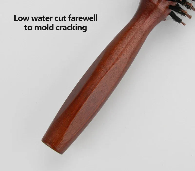 Boar Bristle Curly Hair Brush Women Wooden Hair Comb Anti-static Roller Hairbrush Barber Hairdressing Combs Salon Styling Tools