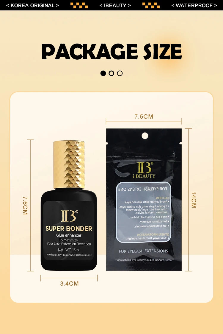 1 Bottle IBeauty Super Bonder Banana Primer Fake Eyelash Extension Long Lasting Korea Booster Strong Adhesive Makeup Tools